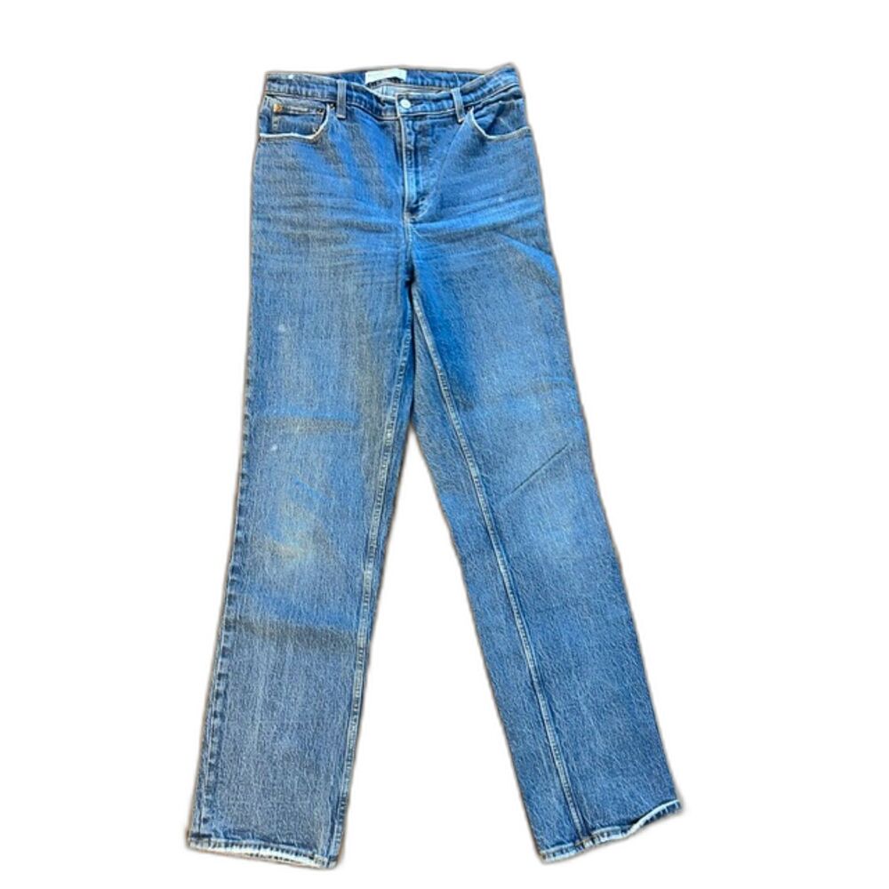 Abercrombie & Fitch 90s Straight Jeans Ultra High Rise Med Wash Denim Size 29 8L